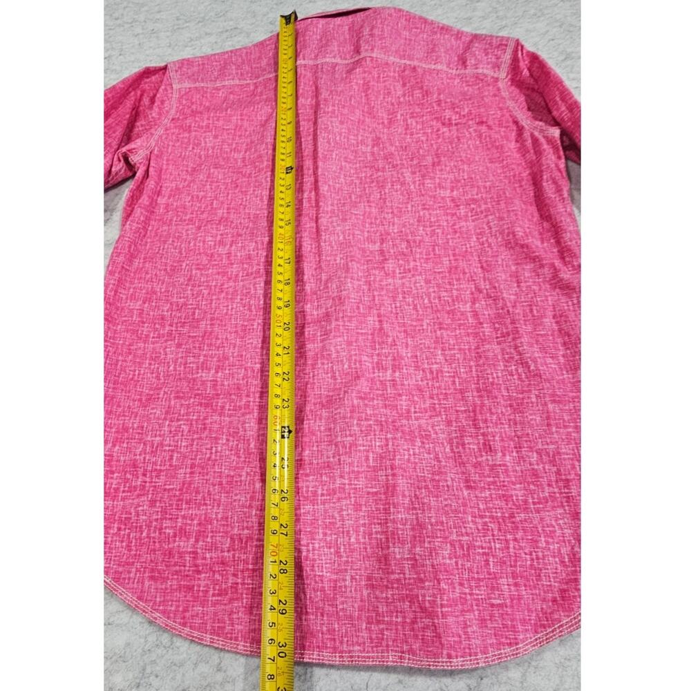 BUGATCHI Button Up Dress Shirt, Shaped Fit, Pinkish Red, Mens Size S New - Picture 6 of 7